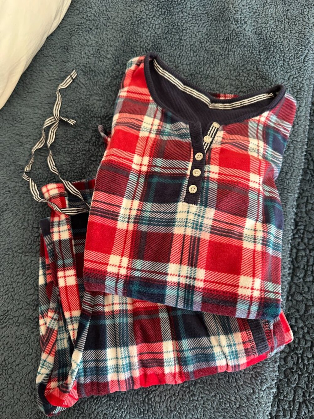 Nautica Women’s Plaid Fleece Pajama Set Size XS